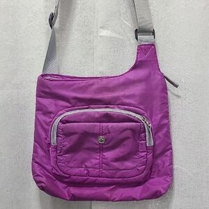 Swiss Tech Purple and Gray Crossbody Bag Practical Design‎